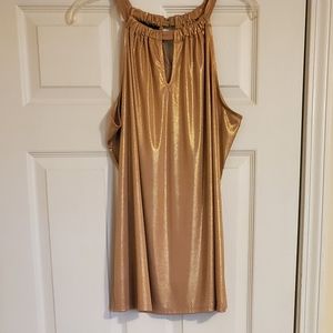 I-N-C Gold Halter Top